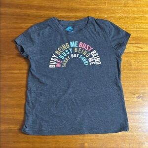 Gray and Blue Short Sleeve Tees Casual Crew Neck